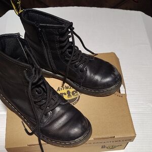 Dr. Martens Black Boots with Yellow Accents